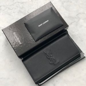 Black Leather Continental Wallet